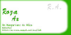 roza ax business card